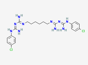 Two-dimensional chemical structure of Chlorhexidine (1111001), CAS 55-56-1