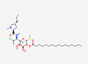 Two-dimensional chemical structure of 7-Epiclindamycin Palmitate