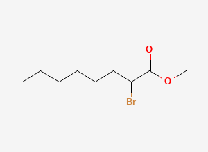 Two-dimensional chemical structure of Octanoic acid, 2-bromo-, methyl ester