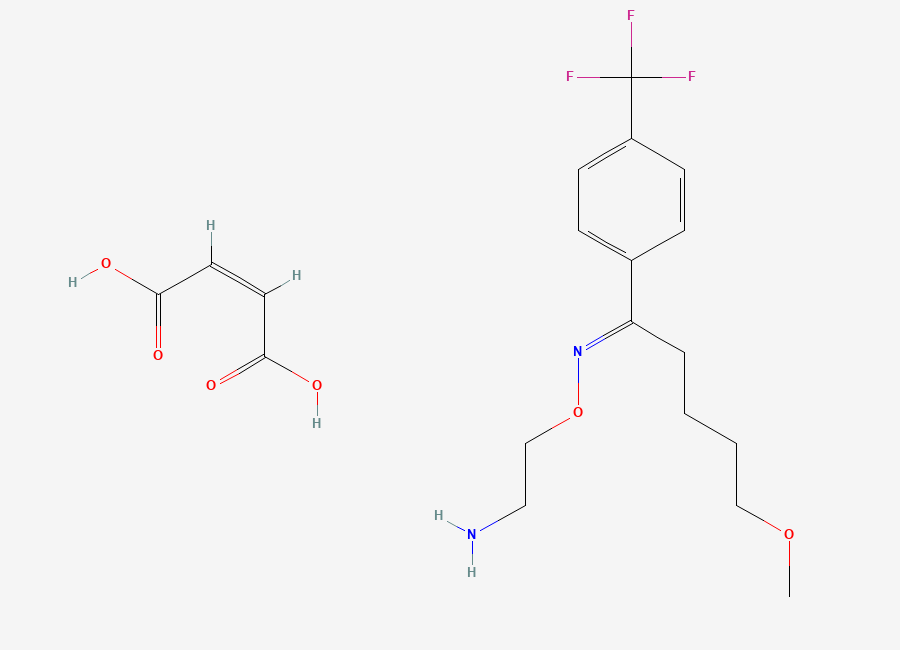 Two-dimensional chemical structure of Fluvoxamine Maleate, CAS 61718-82-9