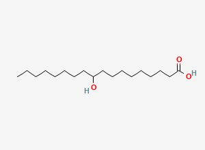 Two-dimensional chemical structure of 10-Hydroxystearic Acid