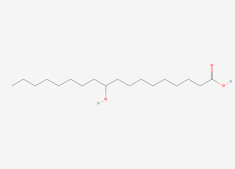 Two-dimensional chemical structure of 10-Hydroxystearic Acid