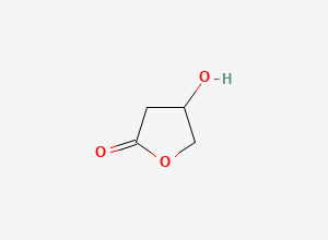 Two-dimensional chemical structure of 3,4-Dihydroxybutanoic acid gamma-lactone