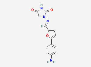 Two-dimensional chemical structure of Aminodantrolene, CAS 14663-28-6