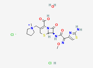 Two-dimensional chemical structure of Cefepime dihydrochloride monohydrate, CAS 123171-59-5