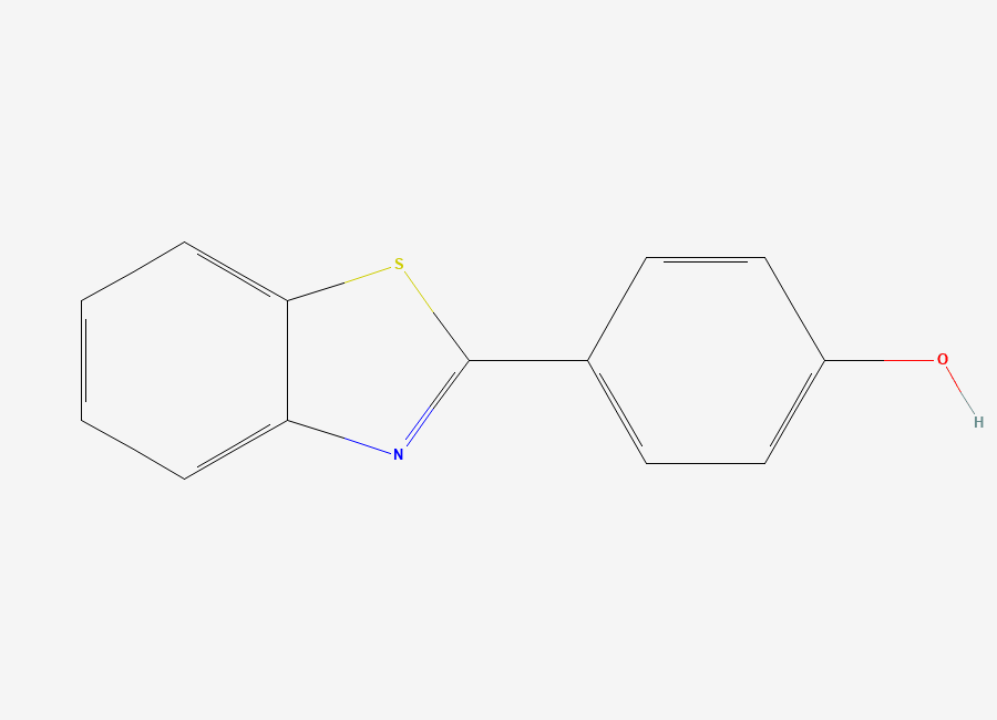 Two-dimensional chemical structure of 2-(4-Hydroxyphenyl)benzothiazole