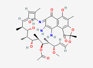 Two-dimensional chemical structure of Rifabutin EP Impurity D, CAS 62041-01-4