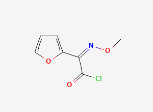 Two-dimensional chemical structure of (Z)-alpha-(Methoxyimino)furan-2-acetyl chloride, CAS 59176-08-8