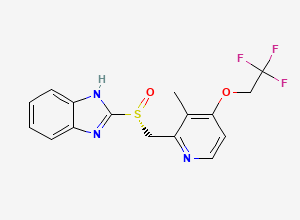 Two-dimensional chemical structure of (R)-Lansoprazole, CAS 138530-94-6