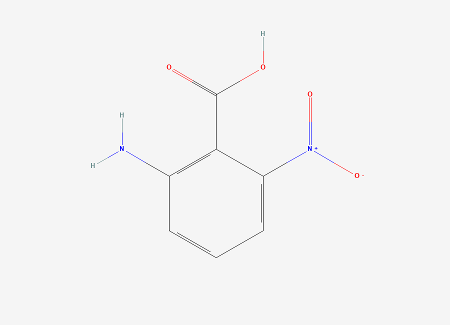 Two-dimensional chemical structure of 2-Amino-6-nitro-benzoic acid