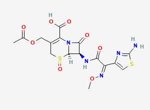 Two-dimensional chemical structure of Cefotaxime S-Oxide, CAS 97466-27-8