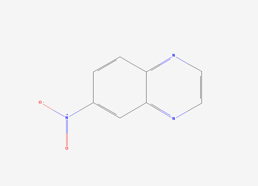 Two-dimensional chemical structure of Quinoxaline, 6-nitro-