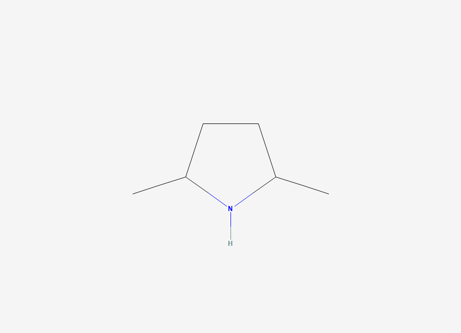 Two-dimensional chemical structure of 2,5-Dimethylpyrrolidine