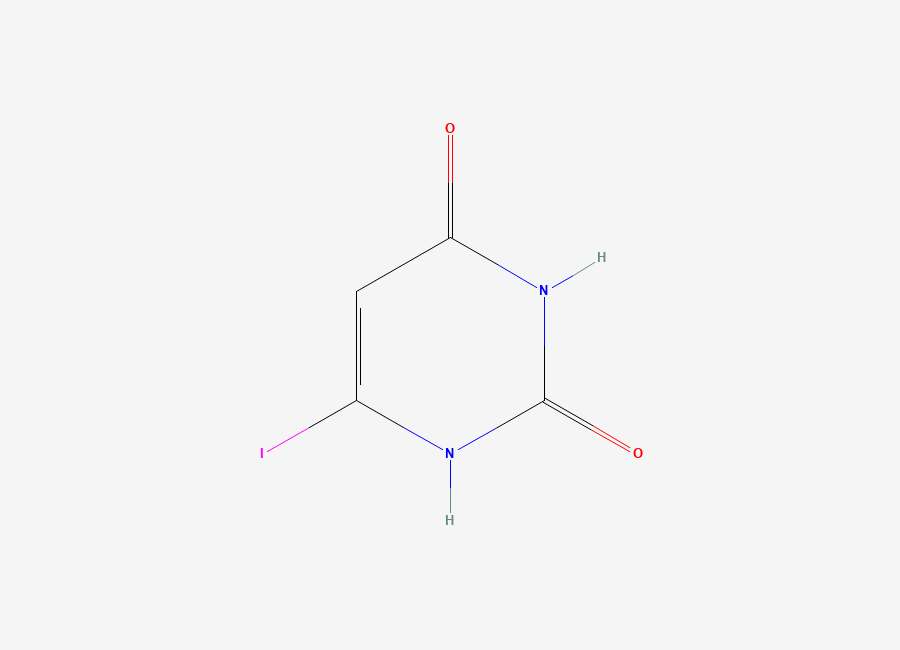 Two-dimensional chemical structure of 6-Iodouracil