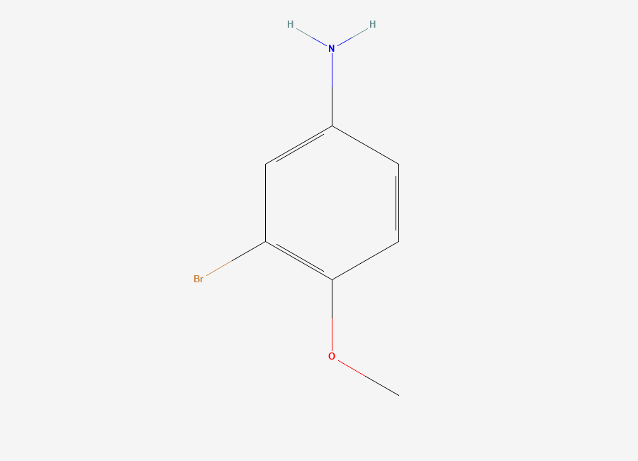 Two-dimensional chemical structure of 3-Bromo-4-methoxyaniline