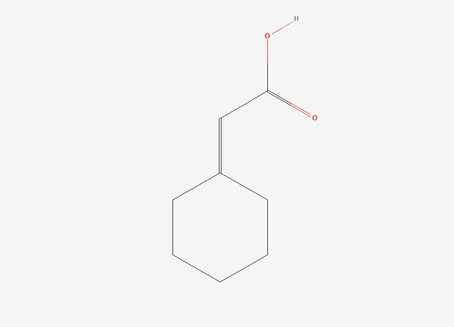 Two-dimensional chemical structure of 2-Cyclohexylideneacetic acid