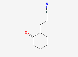 Two-dimensional chemical structure of 2-Oxocyclohexanepropiononitrile