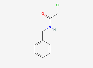 Two-dimensional chemical structure of N-Benzylchloroacetamide, CAS 2564-06-9