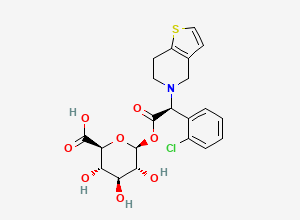 Two-dimensional chemical structure of Clopidogrel Acyl-beta-D-Glucuronide, CAS 1314116-53-4