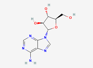 Two-dimensional chemical structure of (2S,3S,4S,5R)-2-(6-Amino-9H-purin-9-yl)-5-(hydroxymethyl)tetrahydrofuran-3,4-diol
