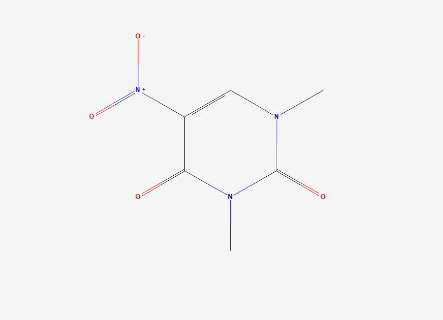 Two-dimensional chemical structure of 1,3-dimethyl-5-nitropyrimidine-2,4(1H,3H)-dione