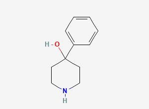 Two-dimensional chemical structure of 4-Phenylpiperidine-4-ol, CAS 40807-61-2