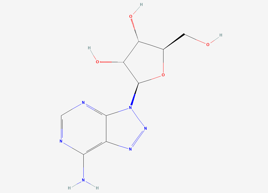Two-dimensional chemical structure of 8-Azaadenosine