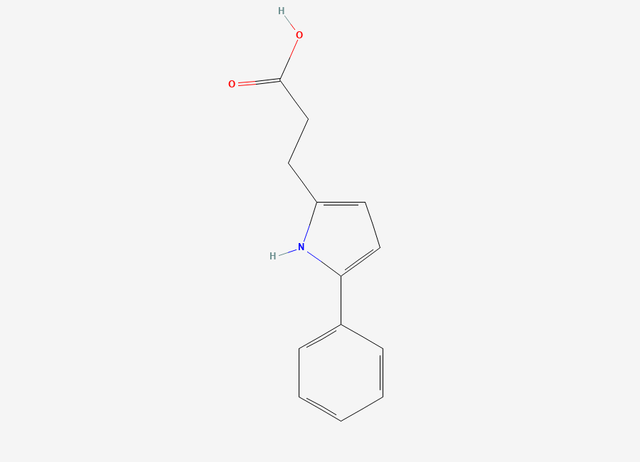 Two-dimensional chemical structure of 5-Phenylpyrrole-2-propionic acid