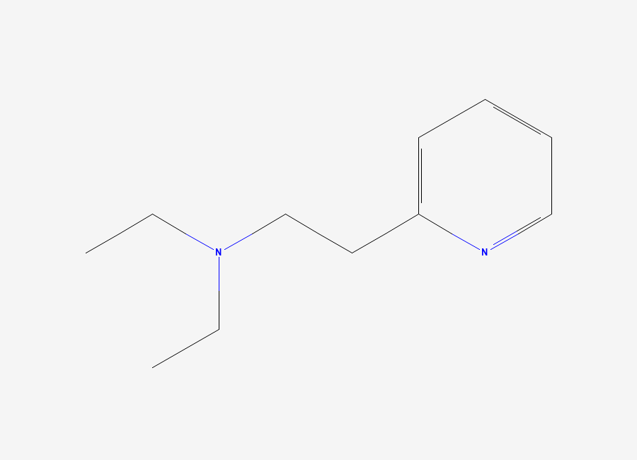 Two-dimensional chemical structure of N,N-Diethylpyridine-2-ethylamine