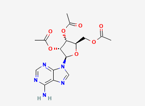 Two-dimensional chemical structure of 2',3',5'-tri-O-acetyladenosine