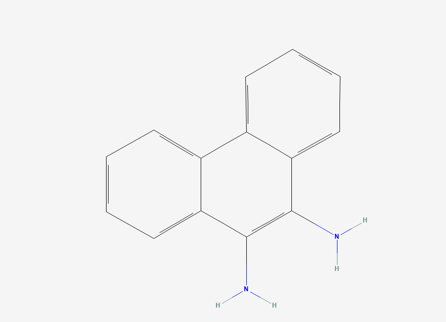 Two-dimensional chemical structure of 9,10-Phenanthrenediamine