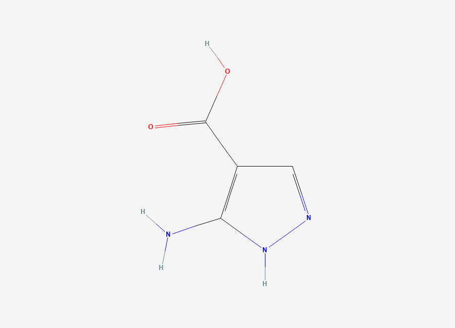 Two-dimensional chemical structure of 3-amino-1H-pyrazole-4-carboxylic acid