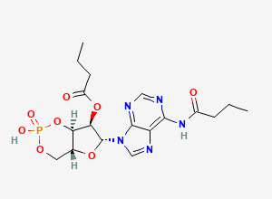 Two-dimensional chemical structure of Bucladesine, CAS 362-74-3