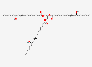 Two-dimensional chemical structure of Propane-1,2,3-triyl tris(12-hydroxyoctadec-9-enoate)