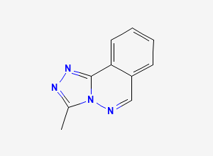 Two-dimensional chemical structure of 3-Methyl-1,2,4-triazolo [3,4-a] phthalazine, CAS 20062-41-3