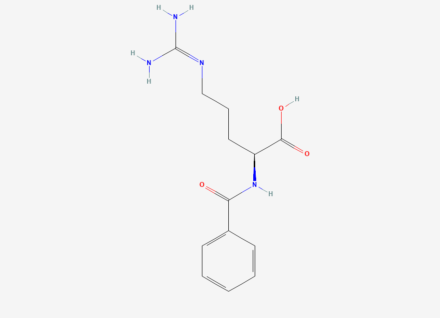 Two-dimensional chemical structure of Benzoyl-L-arginine