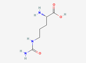 Two-dimensional chemical structure of Arginine EP Impurity B/ Citrulline/ Delta-Ureidonorvaline, CAS 372-75-8