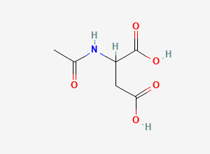 Two-dimensional chemical structure of N-acetyl-DL-aspartic acid