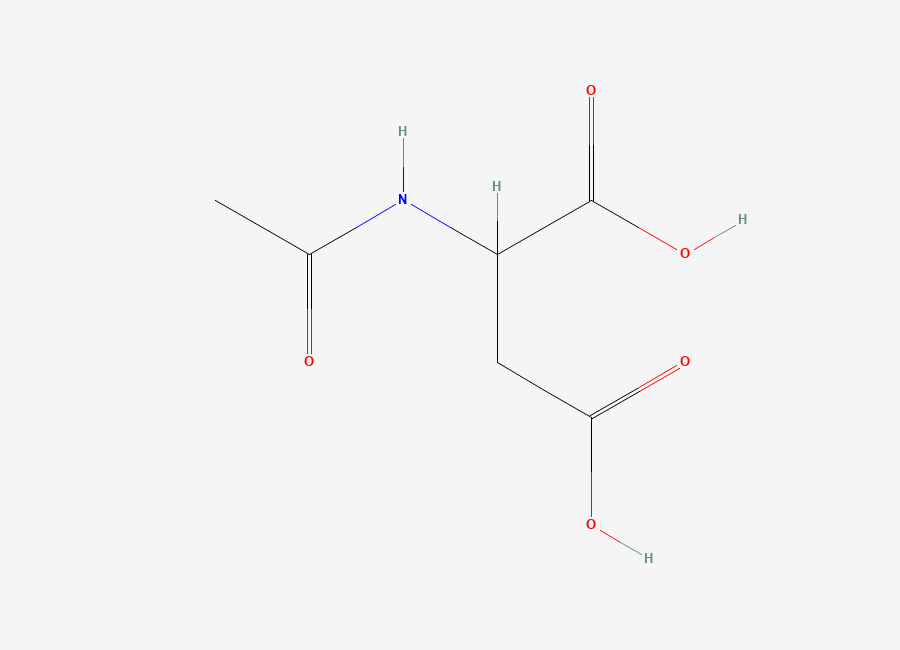 Two-dimensional chemical structure of N-acetyl-DL-aspartic acid