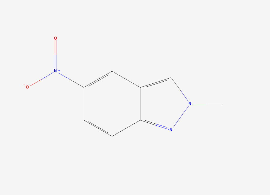 Two-dimensional chemical structure of 2-Methyl-5-nitro-2H-indazole