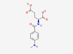 Two-dimensional chemical structure of N-(p-(Methylamino)benzoyl)glutamic acid