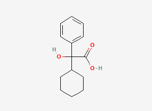 Two-dimensional chemical structure of (+-)-Cyclohexylphenylglycolic acid