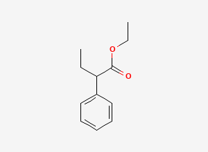 Two-dimensional chemical structure of Benzeneacetic acid, alpha-ethyl-, ethyl ester