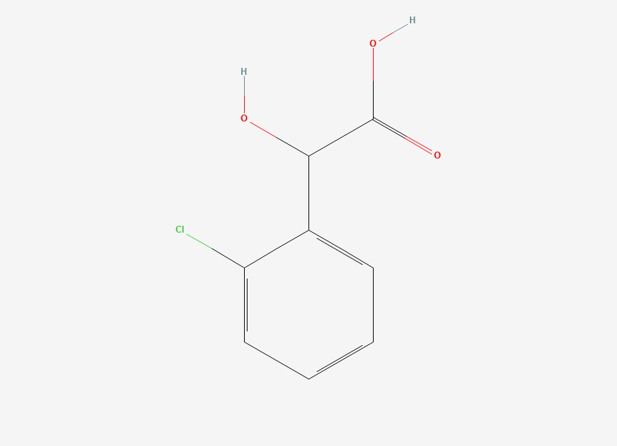 Two-dimensional chemical structure of 2-Chloromandelic acid