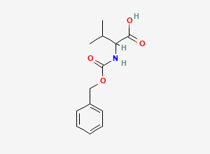 Two-dimensional chemical structure of N-Carbobenzoyl-DL-valine, CAS 3588-63-4