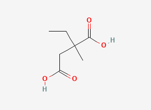 Two-dimensional chemical structure of Ethosuximide EP Impurity A / Ethosuximide Related Compound A / 2-Ethyl-2-methylsuccinic Acid, CAS 631-31-2