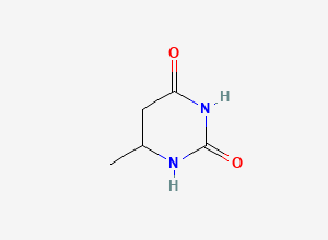 Two-dimensional chemical structure of 5,6-Dihydro-6-methyluracil/ 6-methyldihydropyrimidine-2,4(1H,3H)-dione, CAS 2434-49-3