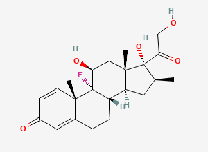 Two-dimensional chemical structure of Betamethasone Acetate EP Impurity A, CAS 378-44-9