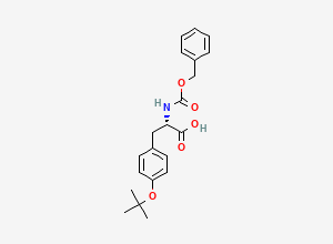Two-dimensional chemical structure of O-(1,1-Dimethylethyl)-N-((phenylmethoxy)carbonyl)-L-tyrosine