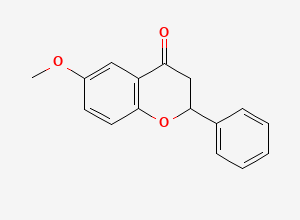Two-dimensional chemical structure of 6-Methoxyflavanone